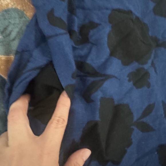 Kate Spade Blue and Black Floral One-Shoulder Jumpsuit - Picture 6 of 6